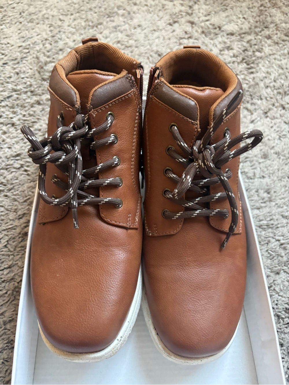Sonoma Tan/Brown Kids Lace-Up Boots